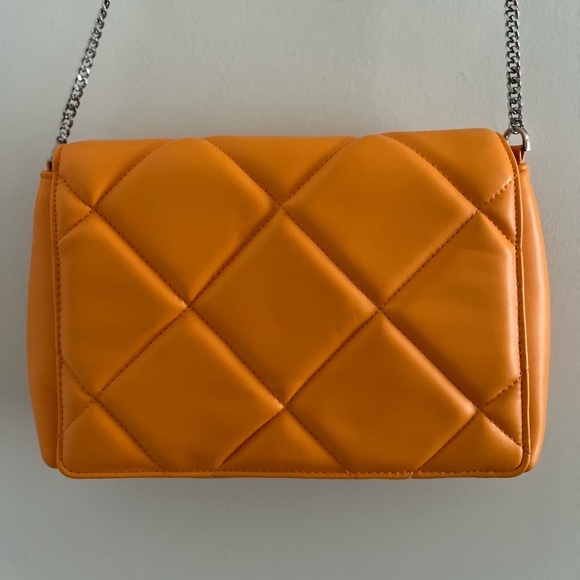 a new day Handbags - Orange Quilted Chain Shoulder Cross Body Adjustable Fall Bag Purse